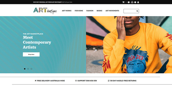 art gallery store motocms ecommerce template