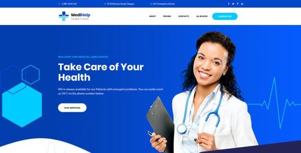 шаблон целевой страницы медицинского центра