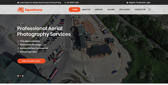 PSD шаблон на тему фотограф