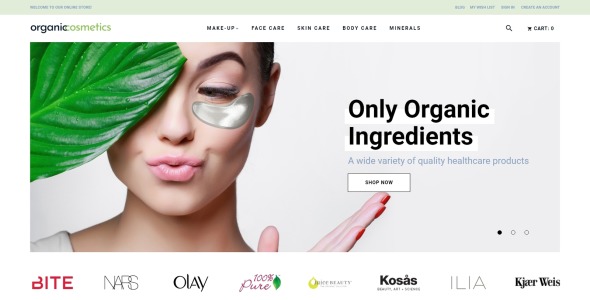 чистая электронная коммерция магазин косметики magento тема