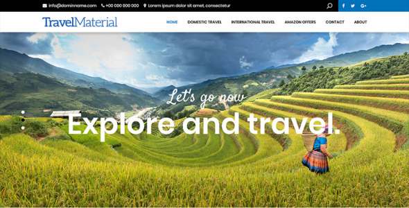 PSD шаблон на тему агентство путешествий