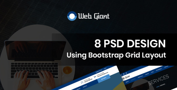 PSD шаблон на тему бизнес и услуги