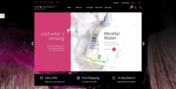 магазин красоты электронная коммерция bootstrap clean prestashop theme