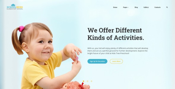 начальная школа многостраничный современный шаблон joomla