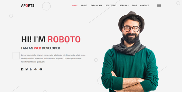 личное портфолио целевая страница wordpress тема