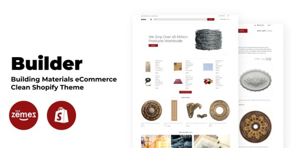 строительные материалы электронная коммерция чистая тема shopify