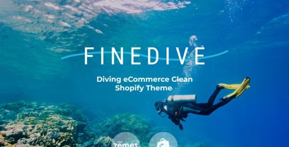 дайвинг электронная коммерция чистая тема shopify