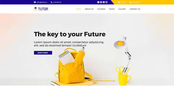 PSD шаблон на тему колледж и университет