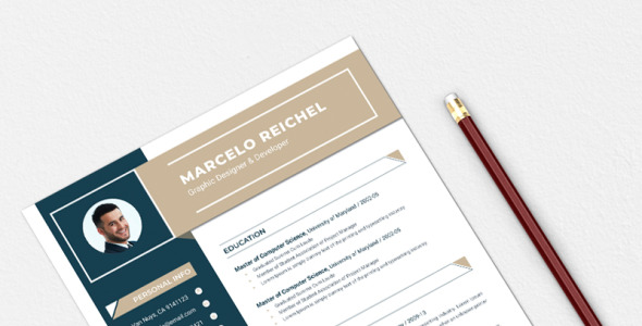 Адаптивный Резюме на тему графика