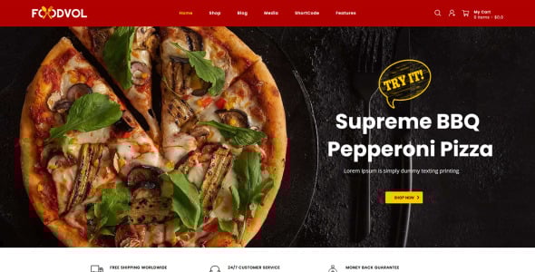 рестораны тема woocommerce