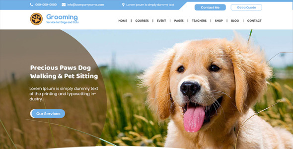 PSD шаблон на тему собаки