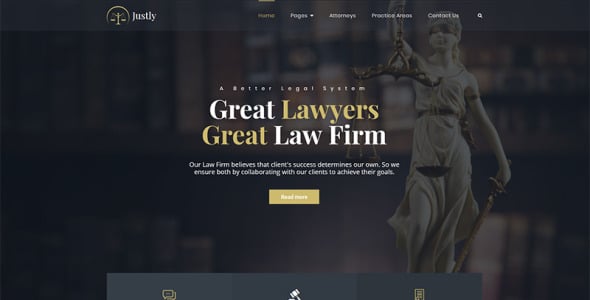 юрист и адвокат wordpress тема