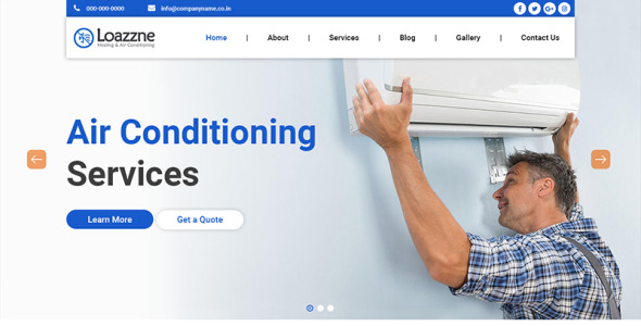 PSD шаблон на тему кондиционеры