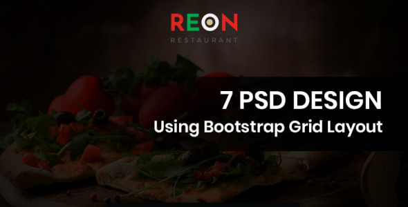 PSD шаблон на тему пиццерия