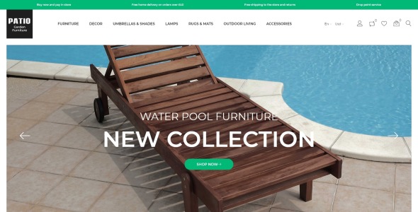 садовая мебель магазин электронной коммерции bootstrap clean prestashop тема