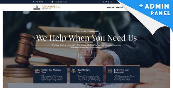 шаблон посадочной страницы юриста