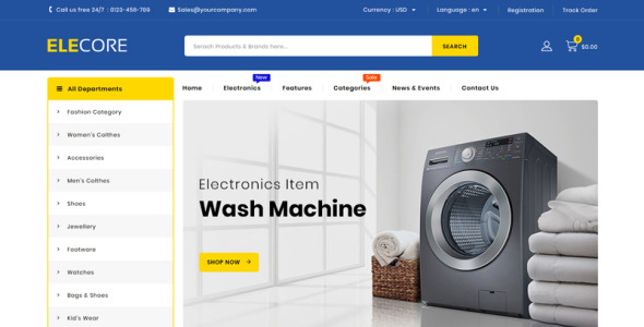 магазин электроники prestashop тема