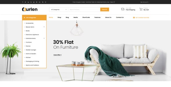 тема домашнего декора woocommerce