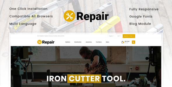 магазин ремонтных инструментов prestashop theme