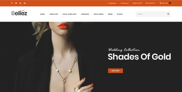 шаблон opencart магазина ювелирных изделий и бриллиантов