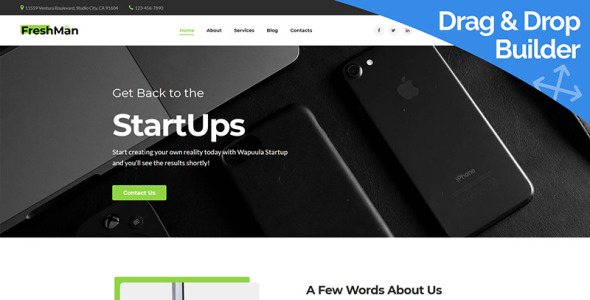 стартап компании moto cms 3 шаблон