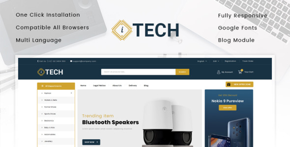 магазин электроники prestashop тема