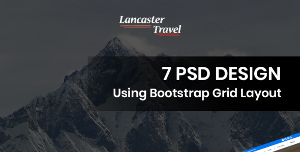 PSD шаблон на тему путешествия