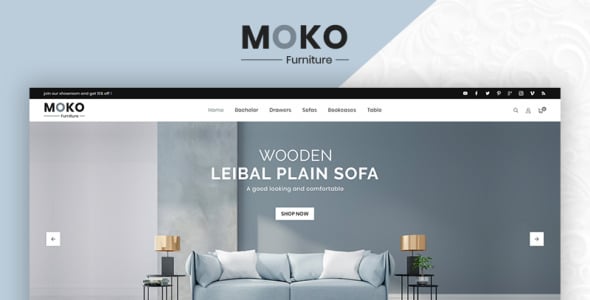 moko furniture clean store шаблон opencart