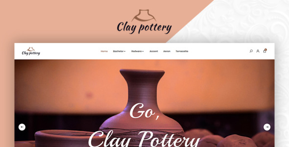 Pottery pot ceramics art store opencart template