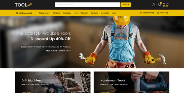 магазин электроинструментов тема prestashop