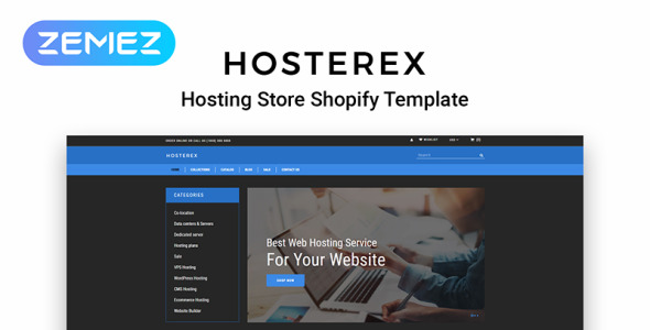 хостинг многостраничной креативной темы shopify