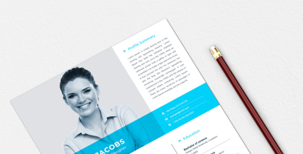 Адаптивный Резюме на тему графика