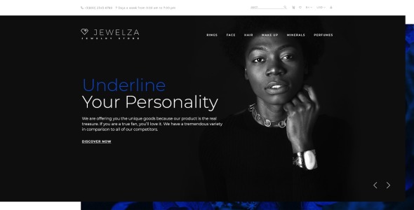 многоцелевой стильный шаблон opencart gems