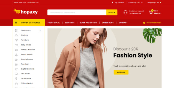 тема многоцелевого магазина prestashop