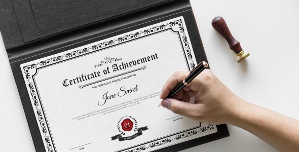 Шаблон сертификата на тему графика