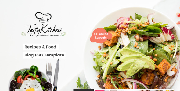 Адаптивный PSD шаблон на тему еда и ресторан