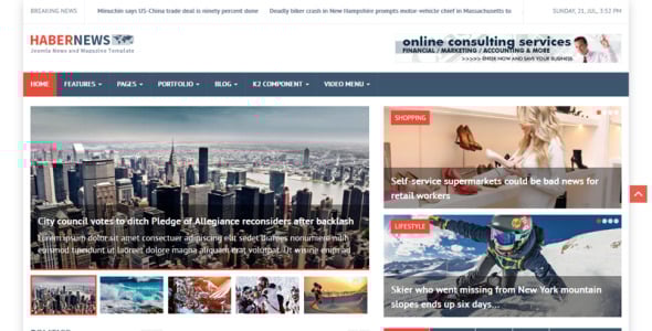 шаблон habernews news and magazine joomla