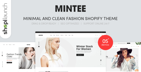 минимальная и чистая тема fashion shopify