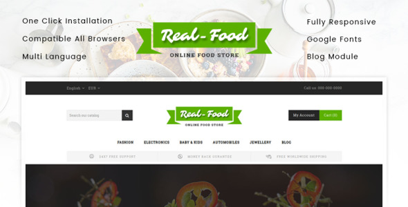 ресторан магазин prestashop тема