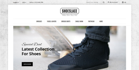 обувной магазин prestashop тема