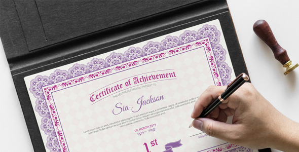 Шаблон сертификата на тему графика