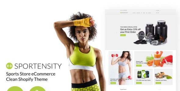 спортивный магазин электронная коммерция чистая тема shopify