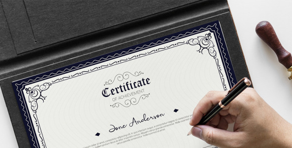 Шаблон сертификата на тему графика