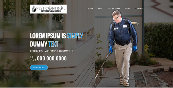 PSD шаблон на тему служба дезинсекции