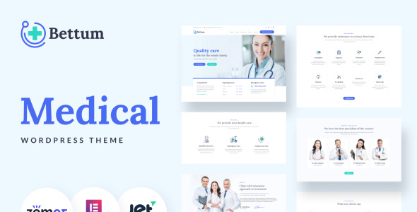 чистая медицинская тема wordpress elementor