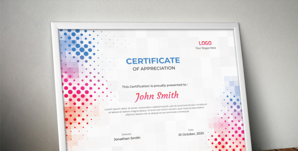 Шаблон сертификата на тему графика