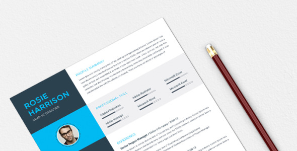 Адаптивный Резюме на тему графика