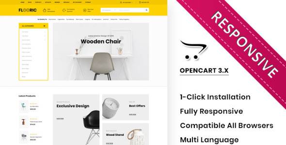 мега мебельный магазин отзывчивый шаблон opencart