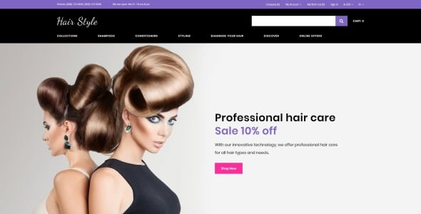 магазин красоты многостраничный креативный шаблон opencart