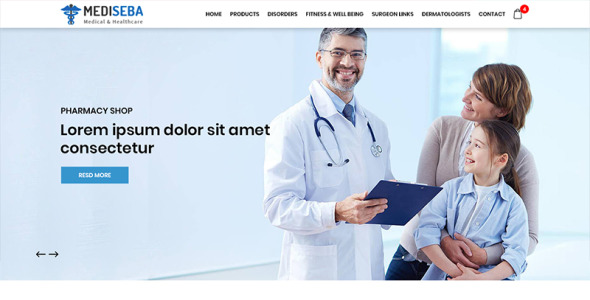 PSD шаблон на тему медицина